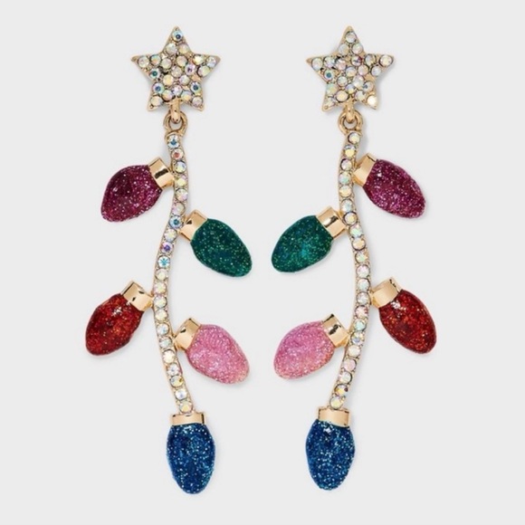 SUGARFIX by BaubleBar Let’s Get Lit Earrings “Tis the season” OS - Picture 1 of 7